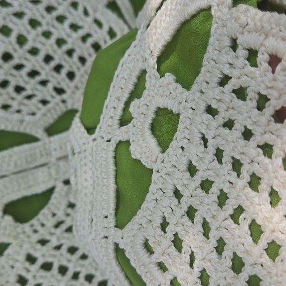 Tory Burch Lexi Crochet Dress Runway Green RARE Size S - Picture 7 of 7